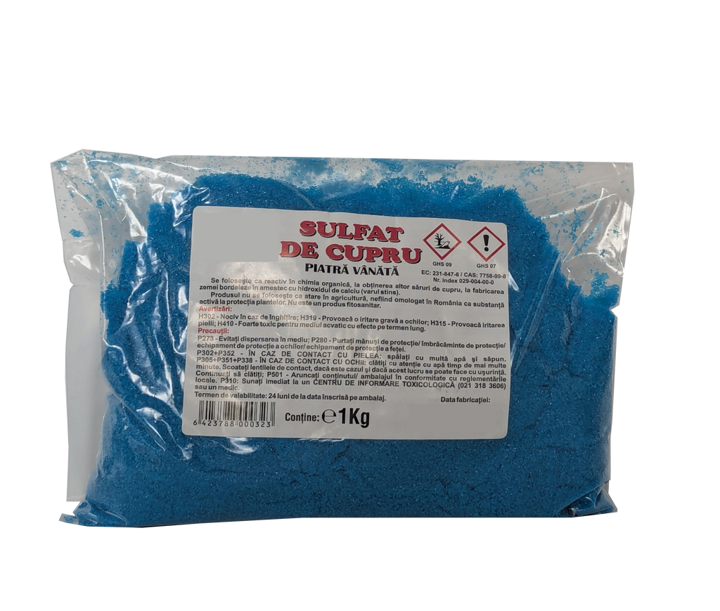 Sulfat de cupru-Piatră Vânătă  1 KG